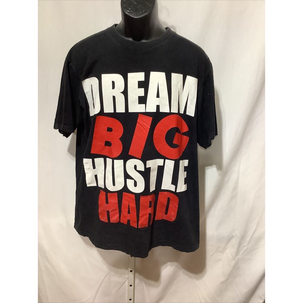 IcedOut Black Dream Big Hustle Hard T Shirt XL Mens Hip Hop Tee